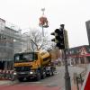 Wegen dieser Baustelle beim Dreieck muss nächste Woche die Ulmer Straße in Steppach gesperrt werden. Nur die Busse dürfen durchfahren. 