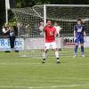 Da war die Fußballwelt für Denis Buja noch in Ordnung. Nach seiner Einwechslung hatte der Spielertrainer des TSV Meitingen innerhalb von 120 Sekunden zwei Treffer erzielt. Dann zog er sich eine schwere Verletzung zu. Foto: Karin Tautz