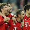 Die Bayern um Thomas Müller, Javier Martínez, Philipp Lahm und Robert Lewandowski (l-r) schossen den BVB ab.