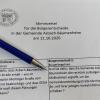 So sieht der Stimmzettel für den Bürgerentscheid in Bäumenheim am 11. Oktober aus. 
