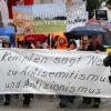 Eine Demonstration gegen Antisemitismus im Allgäu. 