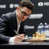 Ließ sich auch in der achten Partie nicht durch Titelverteidiger Magnus Carlsen besiegen: Herausforderer Fabiano Caruana.