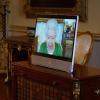 Königin Elizabeth II. bei einer virtuellen Audienz im Buckingham Palast.