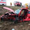Das Wrack eines Porsche GT3 RS: Bei dem Unfall im Oberallgäu sind drei Menschen verletzt worden. 