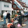 In den Wohngebieten an der Wertach in Augsburg gab es massive Schäden. 