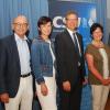 Robert Strobel tritt für die CSU als Bürgermeisterkandidat in Ichenhausen an. Ihm zur Seite stehen: (von links) Alfred Sauter, Heike Glassenhart, Christine Rasch (Vorsitzende der Frauen Union), Stefan Riederle und Hans Reichhart.  	