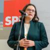 SPD-Parteichefin Andrea Nahles steht nach dem Kompromiss in Sachen Maaßen in der eigenen Partei unter Druck.