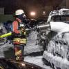 Im Landsberger Industriegebiet sind in der Nacht auf Mittwoch vier Autos ausgebrannt. Die Polizei geht von Brandstiftung aus.