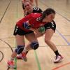 Lina Mahl (vorn) war mit fünf Toren noch die erfolgreichste Handballerin des TSV Aichach bei der hohen Landesliga-Niederlage in der Landeshauptstadt München in Laim.  	