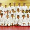 Die Teilnehmer an den verschiedenen Karate-Gürtelprüfungen beim TSV Oettingen sowie die Trainer und Prüfer.  	