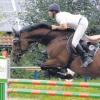 Werner Ehinger jun. vom RFC St. Georg Lützelburg war auf Charly Brown der Sieger des M**-Springen beim Reitturnier in Fischach. 