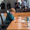 Hoch konzentriert: Bundeskanzlerin Angela Merkel gestern im Untersuchungsausschuss.  	 	