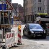 Die Bäckergasse wird seit einigen Monaten in Ordnung gebracht. Die Dauerbaustelle ist für viele Händler eine Belastung.