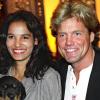 Dieter Bohlen mit seiner damaligen Freundin Nadja Abdel Farrag. Das Foto entstand im Jahr 1996. Die Haare werden langsam kürzer.
