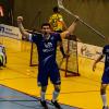 Angesichts des souveränen 6:1-Sieges gegen UHC Döbeln konnten die Donau Floorballer (mit Andreas Finkenzeller, Mitte) jubeln.