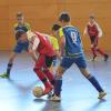 Die Hollenbacher Fußballer (rote Trikots) sicherten sich den Sieg beim Landkreis-Turnier der Mittelschulen. 	 	