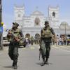 Ausnahmezustand in Sri Lanka: Soldaten sichern das Gebiet um den St. Anthony's Shrine nach einer Explosion in Colombo.