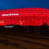Die rote Außenbeleuchtung der Allianz Arena wird nur noch drei Stunden eingeschaltet.