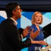 Rishi Sunak und Liz Truss, hier bei einem TV-Duell, wollen Boris Johnson beerben.