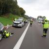 Mehrere Stunden dauerte der Stau auf der Autobahn 7 bei Altenstadt, nachdem drei Autos zusammengestoßen waren.