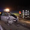 Bei Kirchheim ist am Freitag ein Auto in eine Unfallstelle gefahren.