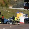 Die A8 ist nach einem schweren Unfall bei Zusmarshausen gesperrt.