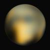 Das aus verschiedenen Aufnahmen errechnete Foto zeigt den Planeten Pluto - die Herstellung des Bildes hat vier Jahre gedauert und 20 Computer beschäftigt. 