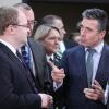 Außenministertreffen in Brüssel: Diskussion über Truppenverlegung nach Osten.
