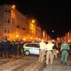Polizeieinsatz um kurz nach Mitternacht in der Maxstraße: Die Polizei verhinderte Konfrontation zwischen Hells Angels und Outlaws.