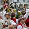 „Jungpfalz, vivat hoch!“ Beim Schlossfest schmettern schon die Jüngsten den Schlachtruf voller Begeisterung mit.	