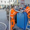 Die Stadt Landsberg verzichtet auf den Kauf weitere Indutainer, die am Mittwoch versuchsweise auf dem Hauptplatz aufgebaut worden sind.