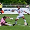 Hamed Abbasi traf drei Mal für den TSV Landsberg. Echings Keeper Toni Franz zeigte trotz der vielen Gegentreffer eine gute Leistung.