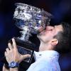 Novak Djokovic feiert in Melbourne seinen 22. Grand-Slam-Titel.