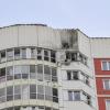 In Moskau wurde ein Wohnhaus durch eine Drohne beschädigt. Russland weist der Ukraine die Verantwortung zu. 