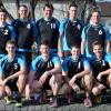 Die erfolgreichen Volleyballer des TSV Inchenhofen: (obere Reihe von links) Andreas Thurnhofer, Christian Brunner, Trainer Norbert Schaffer, Alexander Ott, Matthias Thurnhofer, (untere Reihe von links) Sebastian Sieber, Stefan Böck, Thomas Wolf und Heinrich Schoder.  	 	