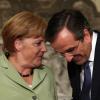 Betont freundlich: Angela Merkel mit dem griechischen Premier Antonis Samaras. 