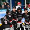 Eishockey
Viel Grund zum Jubeln hatten die Spieler des EHC Königsbrunn am Wochenende. Von links Leon Hartl, Toms Prokopovics, Marco Sternheimer und Philipp Sander.
