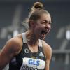 Unter elf Sekungen über 100 Meter: Sprinterin Gina Lückenkemper jubelt nach ihrem Sieg.