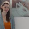 Den „weißen Wolf“ hat Julia Konietzko in einem Tryptichon in Acrylmischtechnik gemalt.