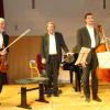 Applaus für das Seraphin Trio (von links) Wilhelm F. Walz, Gottfried Hefele und Julien Chappot.  	