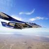 Das Raumschiff VSS Unity des Unternehmens Virgin Galactic. Solcher Weltraumtourismus 