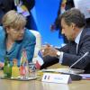 Zweiter Tag beim G8-Gipfel in Deauville: Bundeskanzlerin Angela Merkel und Frankreichs Staatschef Nicolas Sarkozy. dpa