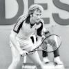Ein Bild aus vergangenen Tagen: Max Wünschig zählt Ende der 70er und Anfang der 80er zu den besten Tennisspielern Deutschlands. Hier 1981 beim ATP-Turnier in Stuttgart.  	