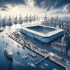 Der HSV könnte in diesem Stadion direkt am Hafen spielen.