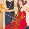 Feine Stücke für Violine und Cello spielten Angela und Ruth Maria Rossel im Theaterraum des Diedorfer Eukitea. 