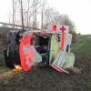 Ein Rettungswagen aus dem Ries kam auf dem Weg nach Aalen von der Fahrbahn ab. 