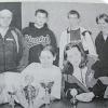 Die strahlenden Tischtennis-Stadtmeister aus Dillingen im Februar 2001 (hinten, von links): M. Reinhardt, D. Maly, M. Reichenmeier und M. Sing; (vorne, von links) die punkt- und satzgleichen V. Wittke und C. Jakbos (Mädchen B). 