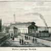Der Bahnhof am Roten Tor gilt als Augsburgs Urbahnhof. Ein Bild aus dem Jahre 1842.