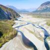 Der Tagliamento in Friaul, Oberitalien, ist einer der letzten Wildflüsse Europas