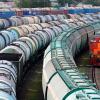 Waggons stehen auf dem Güterbahnhof in Kaliningrad. Litauen beschränkt den Transit zwischen der zu Russland gehörenden Ostsee-Exklave.